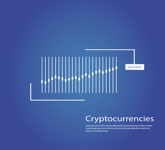 cryptocurrency 图。加密的图形和分析。矢量插图