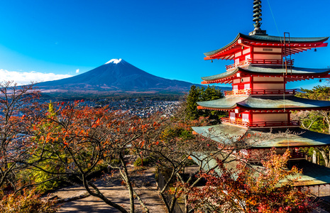 富士山和宝塔