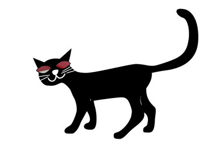 黑猫剪影
