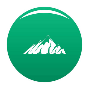 阿尔卑斯山图标向量绿色