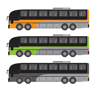 四轴客车或10轮公共汽车矢量和例证