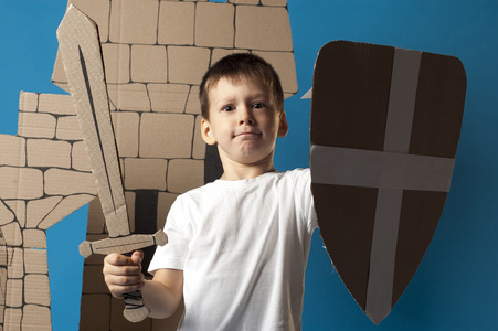 中世纪的骑士的孩子图片