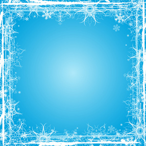 蓝色的圣诞背景 矢量图