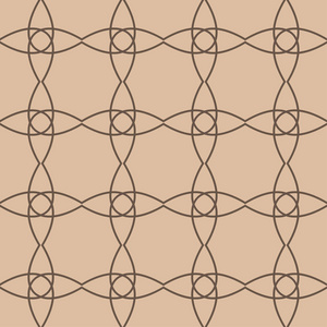米色和褐色的几何装饰品。网络纺织品和墙纸无缝模式