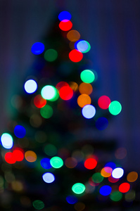 模糊的圣诞树灯 1