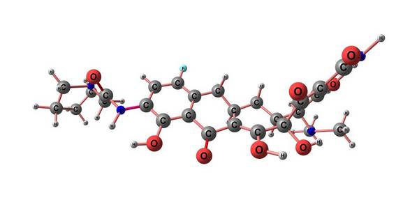 Eravacycline 是一种合成卤化四环素类抗生素。它与 tigecycline 密切相关。3d 插图