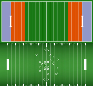 美式橄榄球场背景 eps10 矢量集