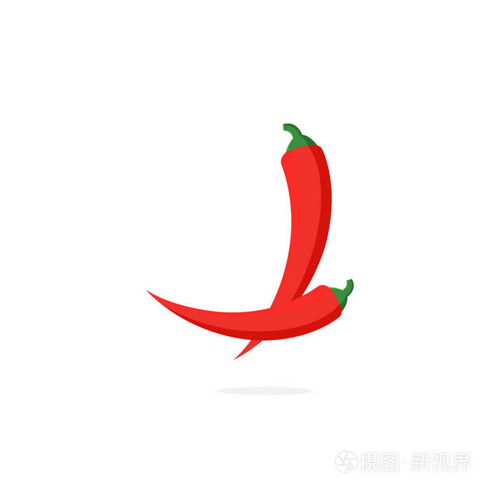 现代向量辣椒标志字母 j. j 红辣椒字母设计向量