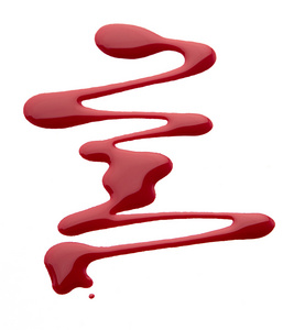 红颜色的抽象形状指甲油