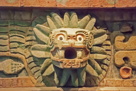 在墨西哥古代史前雕塑