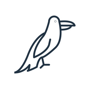 鹦鹉图标向量被隔离在白色背景, 鹦鹉透明标志