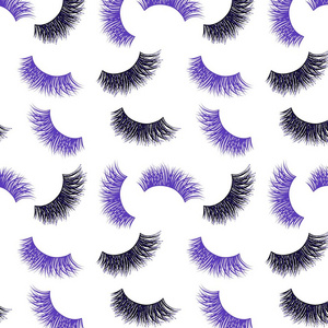 紫色闪光效应的睫毛矢量图案