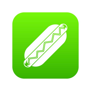 面包和香肠图标数字绿色
