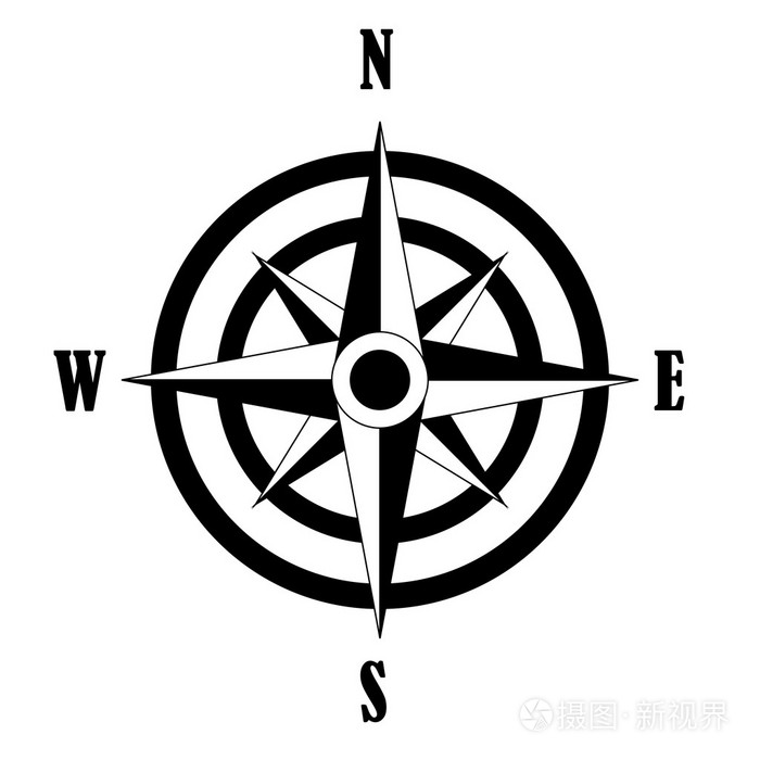 矢量图标的指南针