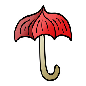 动画片涂鸦打开伞