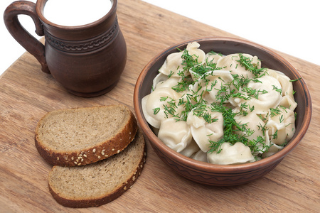 肉馅饺子 水饺俄罗斯国家菜插画