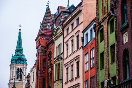 传统建筑在波兰托伦，著名的波兰城市