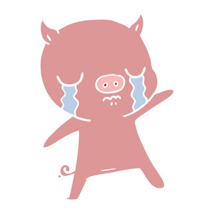 平板彩色动画片猪哭