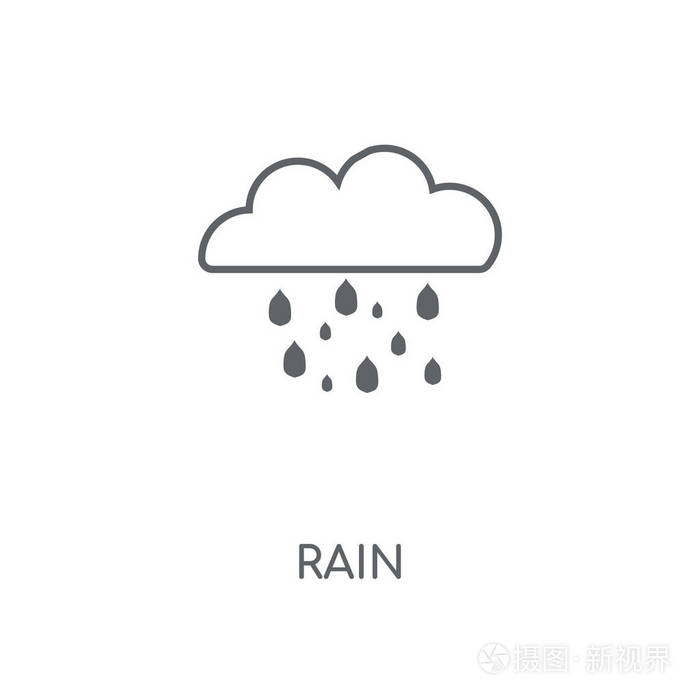 雨概念冲程符号设计.