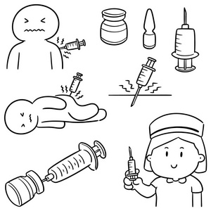 手绘疫苗图片