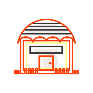 购物商店图标矢量隔离白色背景为您的 web 和移动应用程序设计, 购物商店徽标概念