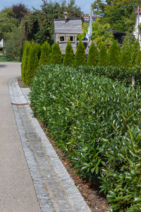 德国南部的现代花园区绿色村庄