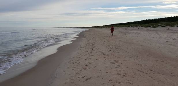 波罗的海海滩在早晨