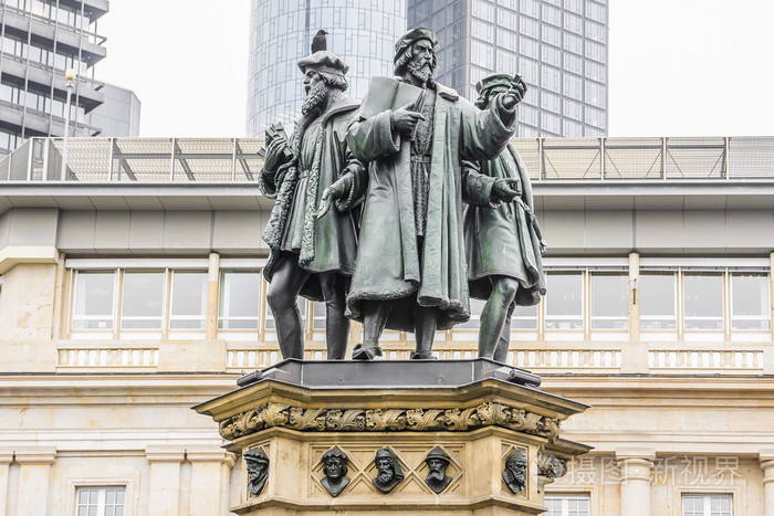约翰内斯 · 古腾堡纪念碑元素,法兰克福德国