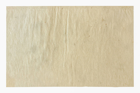 孤立与剪切路径在白色背景上的旧纸