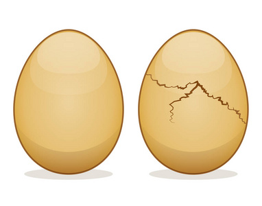 矢量图的白色背景上的鸡蛋
