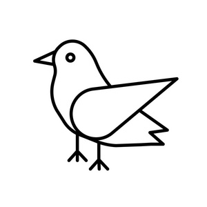 鸟图标矢量符号和符号在白色背景下被隔离, B