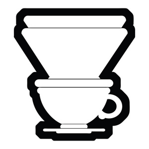 过滤咖啡杯的向量图标例证
