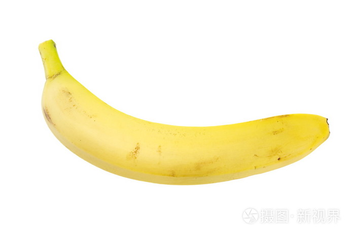 鲜黄色的香蕉会旗白底上孤立
