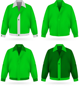 纯绿色的夹克衫模板图片