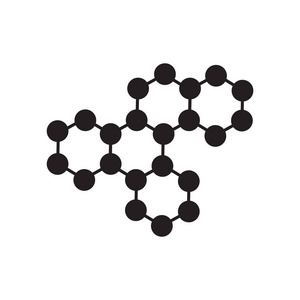 分子结构图标矢量隔离在白色背景为您的 web 和移动应用程序设计, 分子结构徽标概念