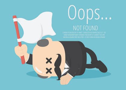 商人老板睡眠疲劳提高标志 oops 404 错误页面