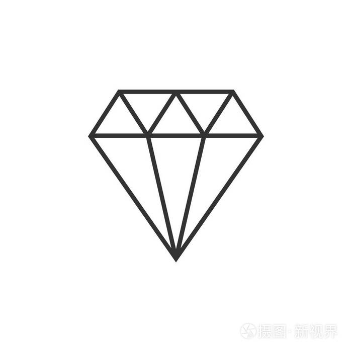 首饰符号钻石向量例证平面