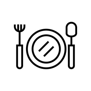 食物图标矢量隔离白色背景为您的 web 和移动应用程序设计, 食品徽标概念