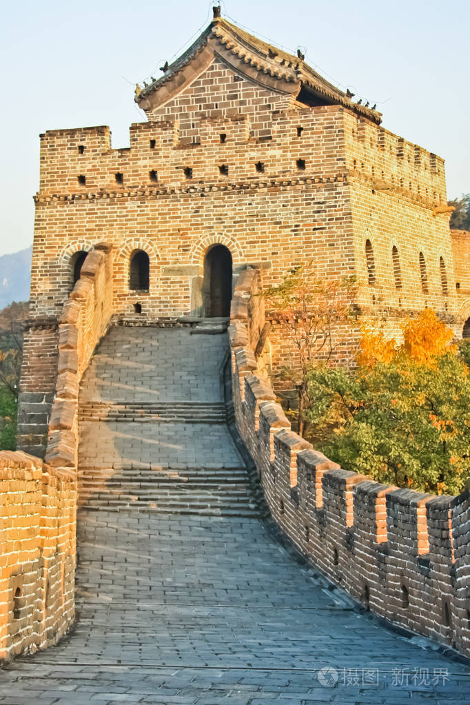 中国长城慕田峪长城的堡垒塔图