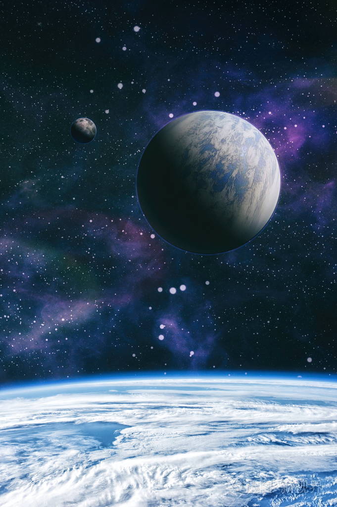 从地球上看到的空间多彩的深空间宇宙概念背景nasa提供的这个图像的