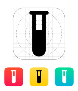 充分测试管图标。矢量图