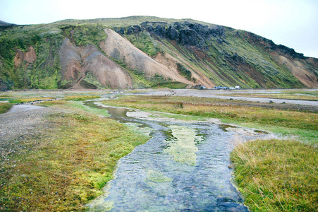 Landmannalaugar 流, 在停车处查看