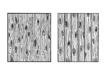 木材纹理隔离手绘。栅栏板