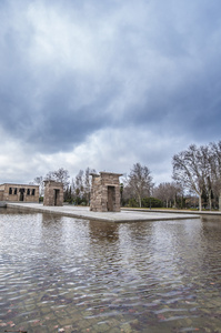 殿的 Debod 在马德里，西班牙