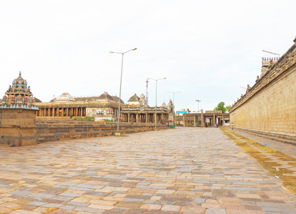 宏伟的古代神殿复杂奇丹巴拉姆泰米尔纳德邦印度