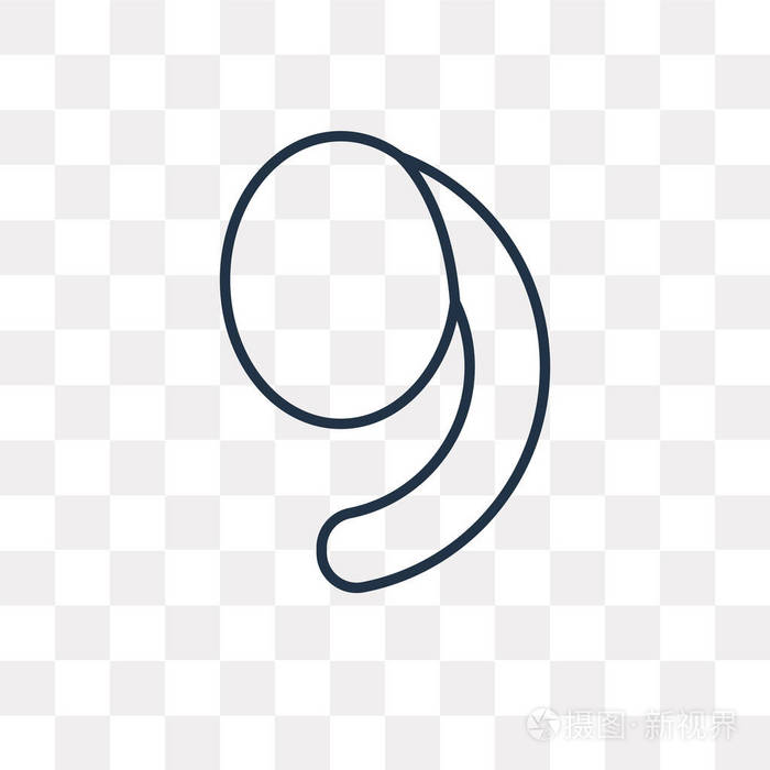呼吸标记矢量轮廓图标隔离在透明背景上, 高质量线性呼吸标记透明度