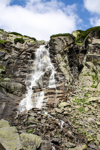 全景从绿色 beskid 山, 高 tatra, 与湖和瀑布