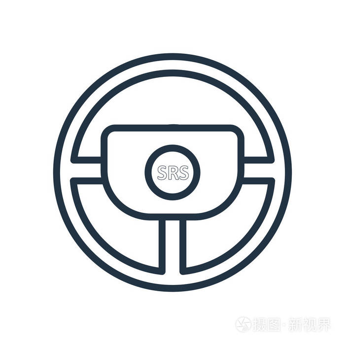 安全气囊图标矢量隔离在白色背景 安全气囊透明标志