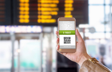智能手机预订背景模糊 便捷高效的在线旅行服务