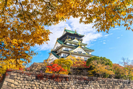 大阪城堡在大阪，日本